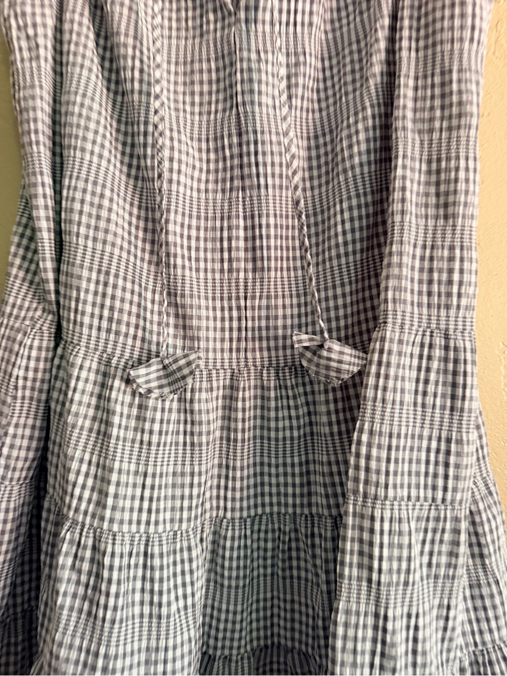 Max Studio Black & White Gingham Tiered Mini Dress - Picture 5 of 5